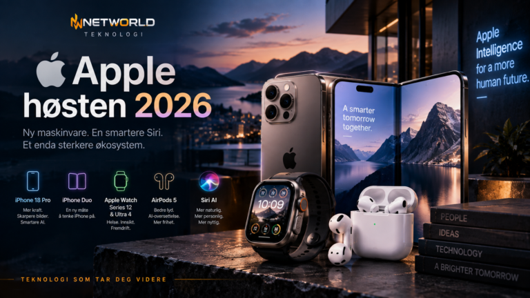 Apple høsten 2026: iPhone 18 Pro, Siri AI, Apple Watch og AirPods 5