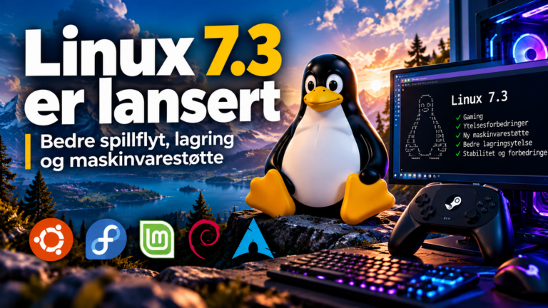 Linux 7.3 er lansert – bedre spillflyt, lagring og maskinvarestøtte