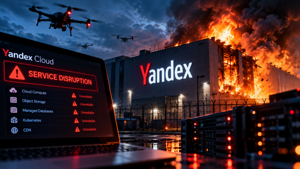 Yandex-datasenter stengt etter droneangrep – skytjenester rammes